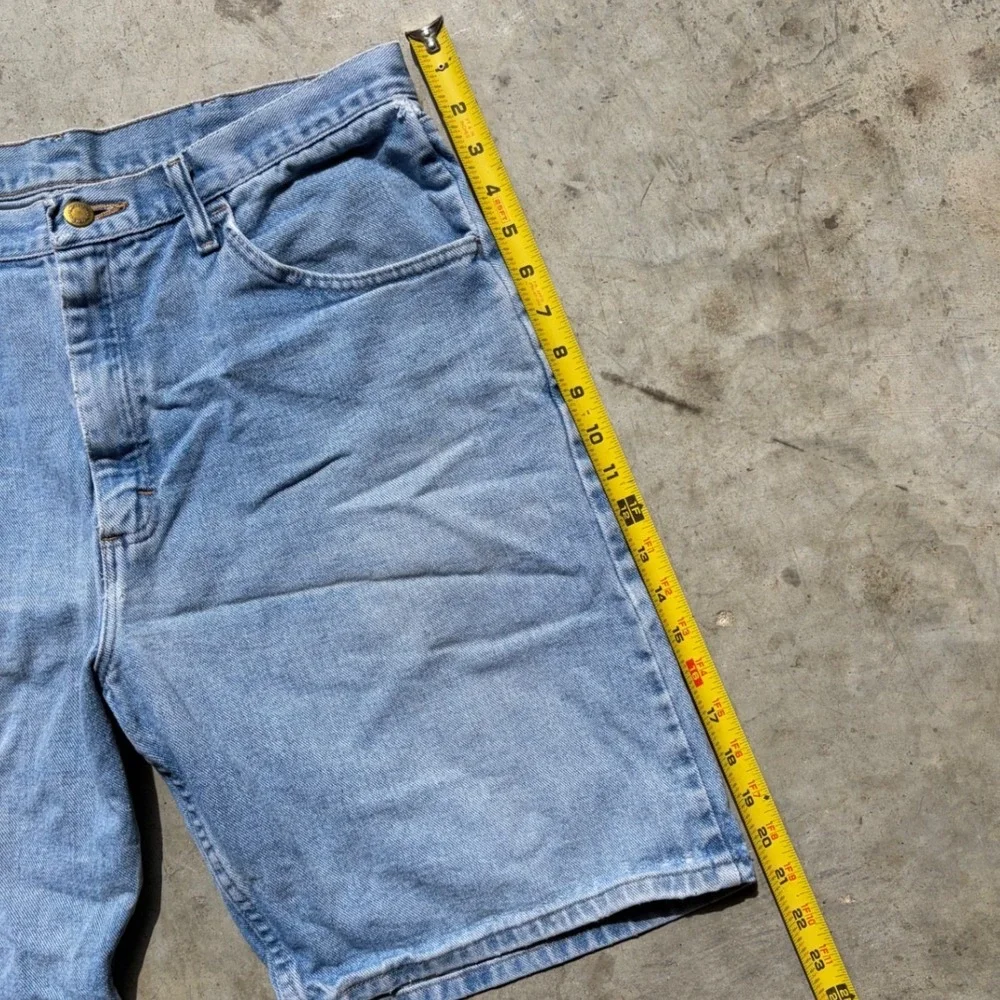 Wrangler Hero Authentics Mens Relaxed Fit Denim Jorts Shorts Light Wash 34 606W1